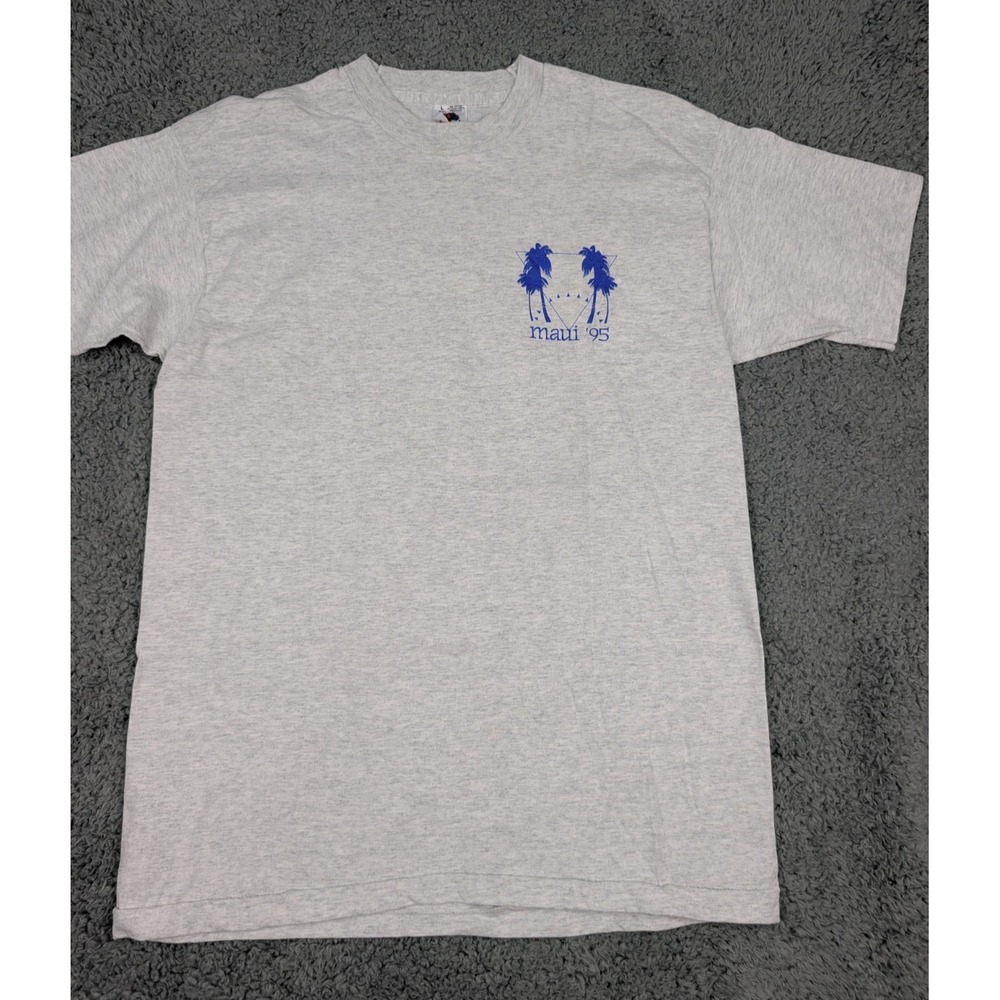 Vintage Maui '95 T Shirt Men's L Gray Graphic "Thing A Thon" Wickes Lumber View 3